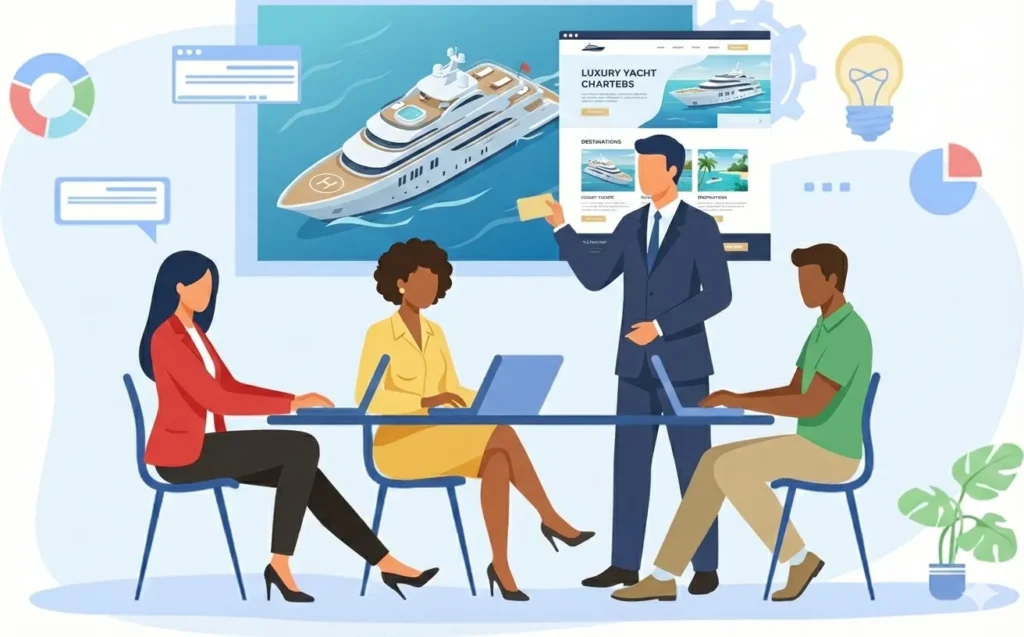 Superyacht luxury boat web design services